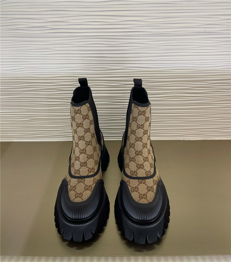 Gvc*1 gg monogram canvas chelsea boots