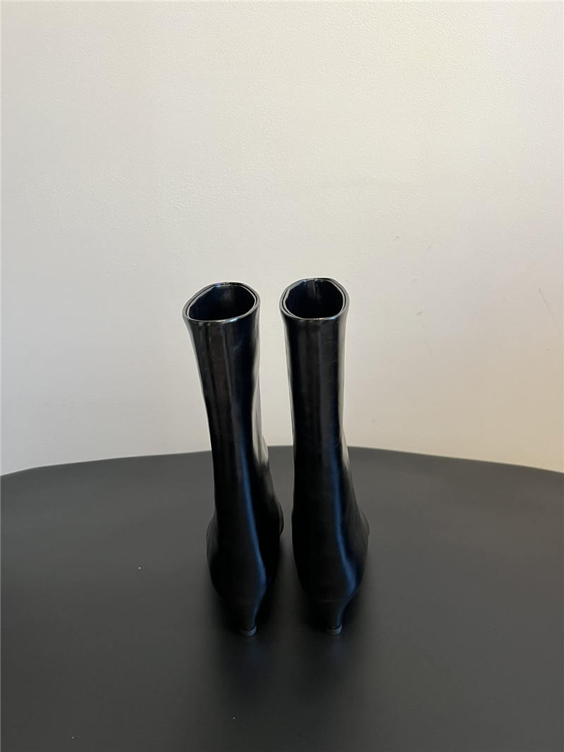 Jil Sander Black Calfskin Heel Boots