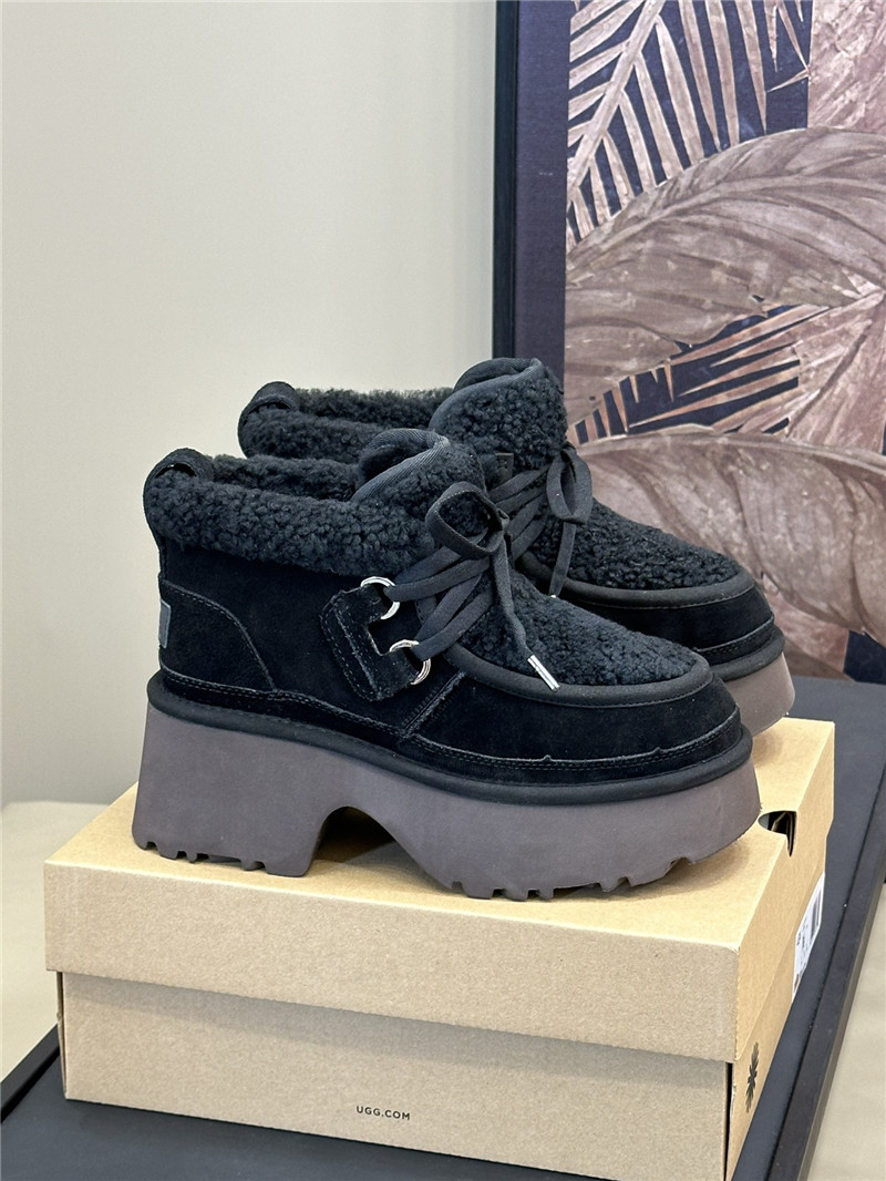 UGG New Heights Shearling Lace-up Boots