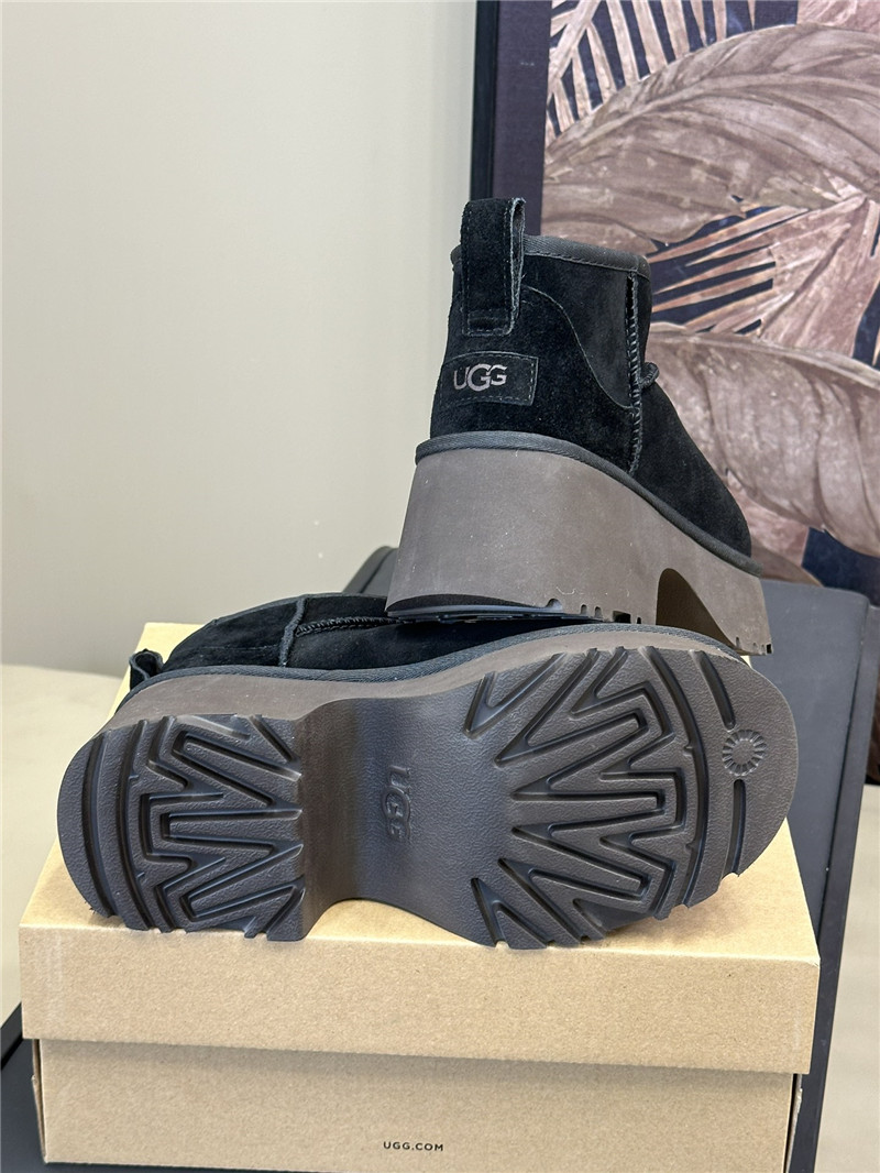 UGG Black Suede Ultra Mini Boots