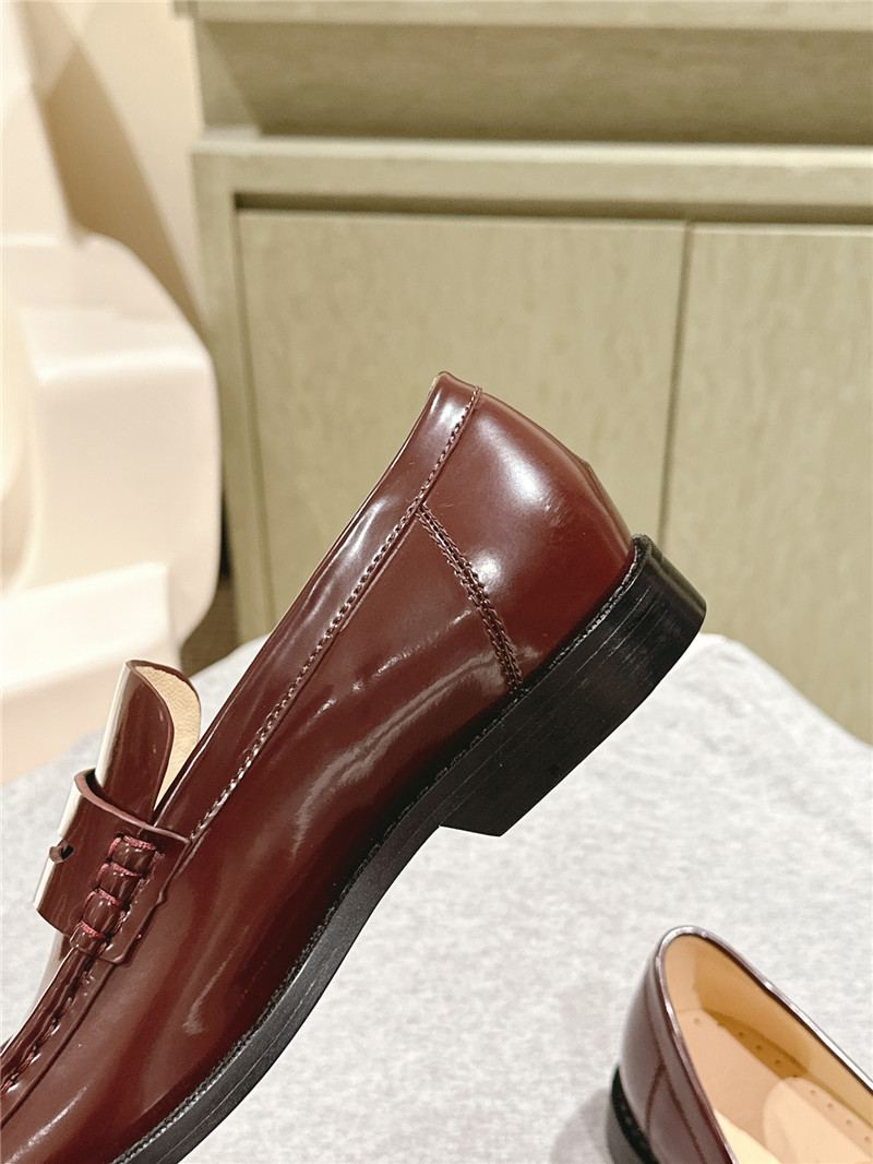 L0ew* campo loafer in burgundy brushed calfskin