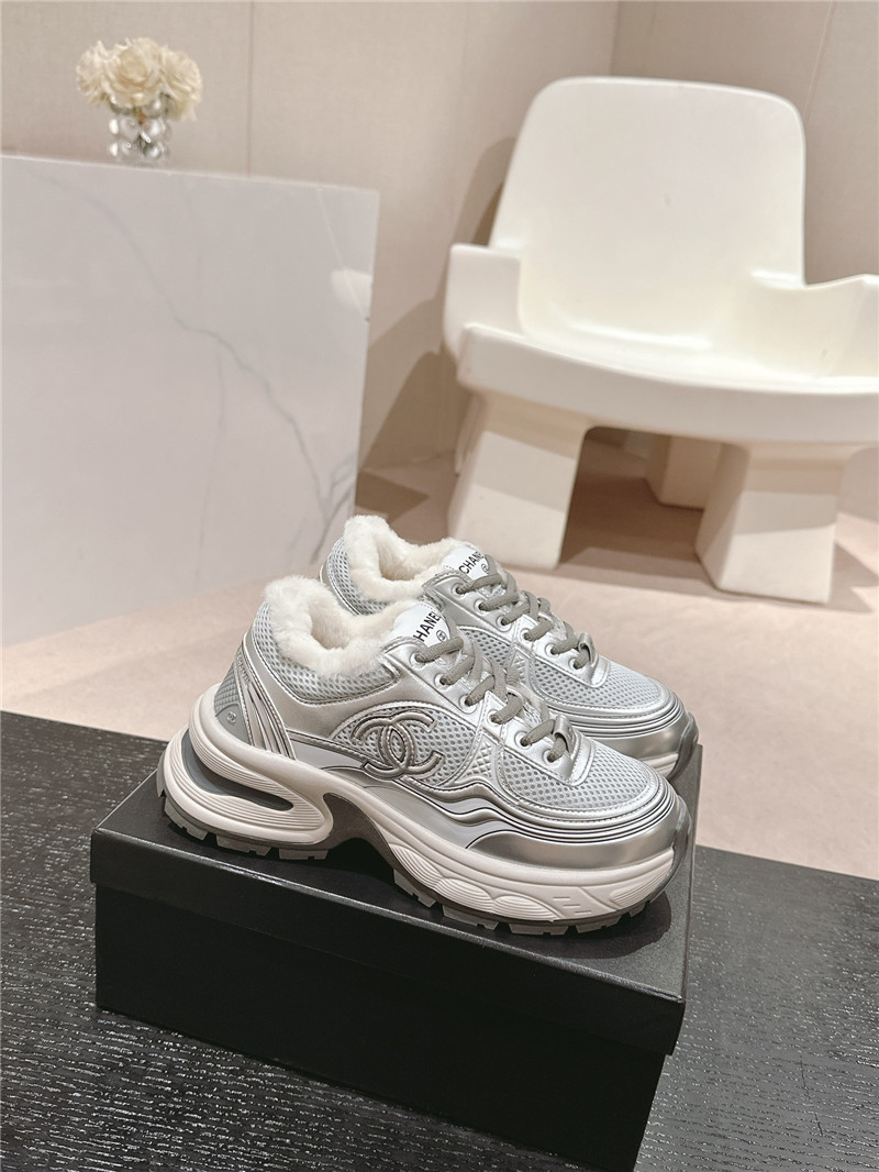 Ch**el logo winter platform sneakers