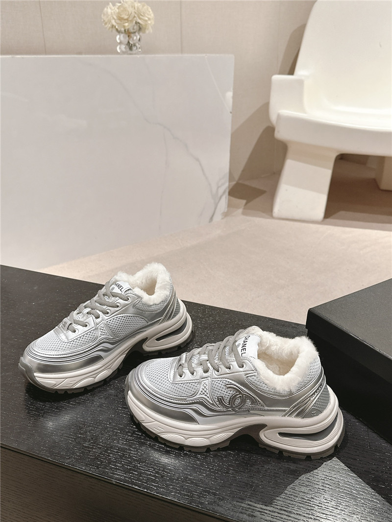 Ch**el logo winter platform sneakers