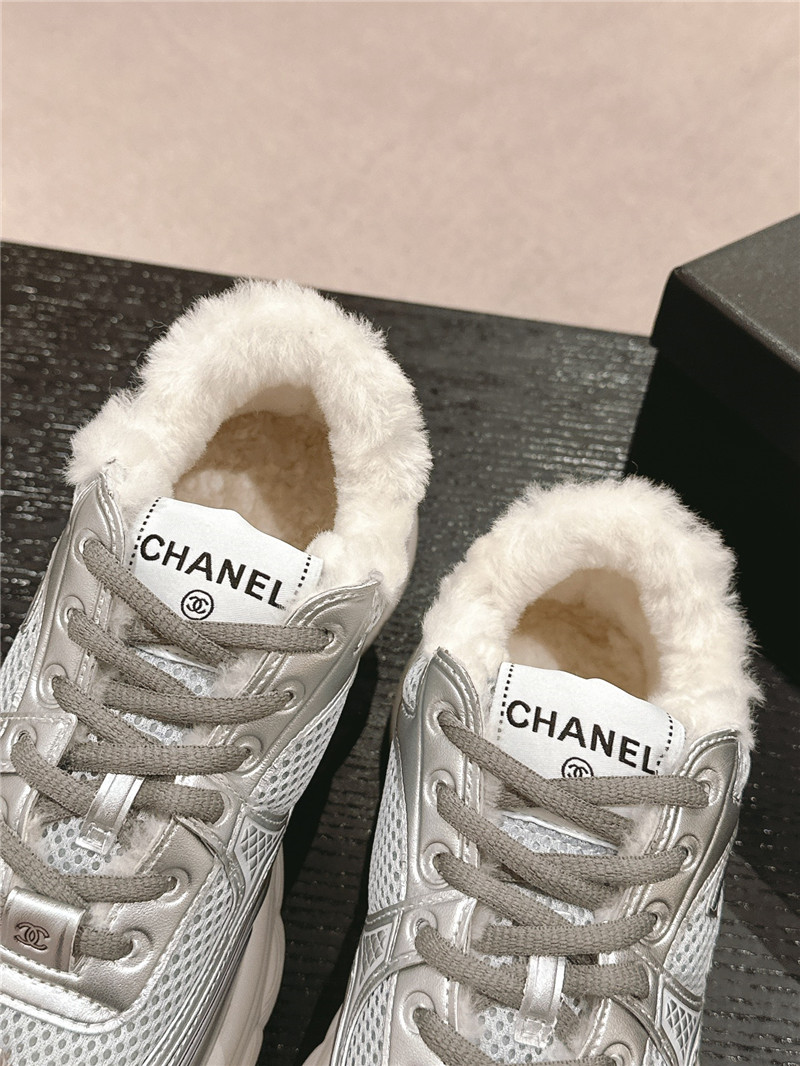 Ch**el logo winter platform sneakers