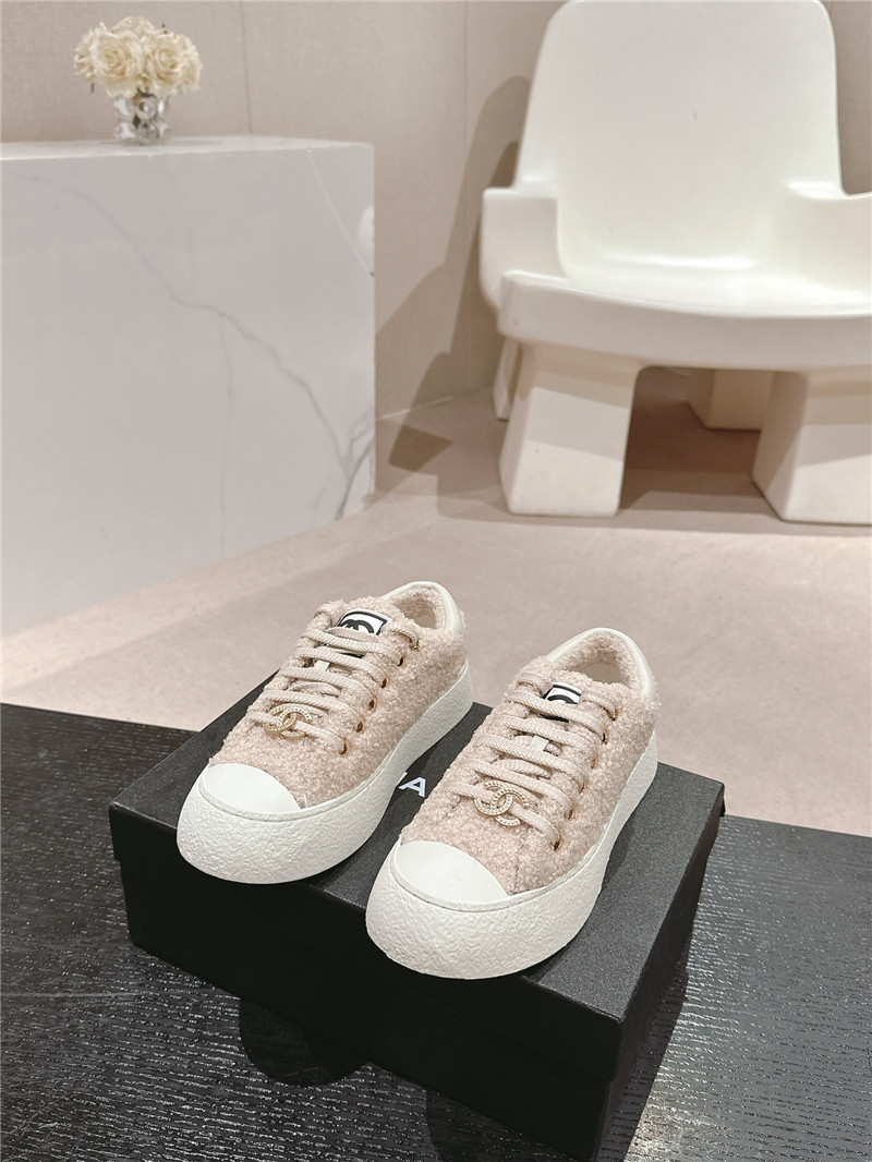 Ch**el wool low top sneakers beige