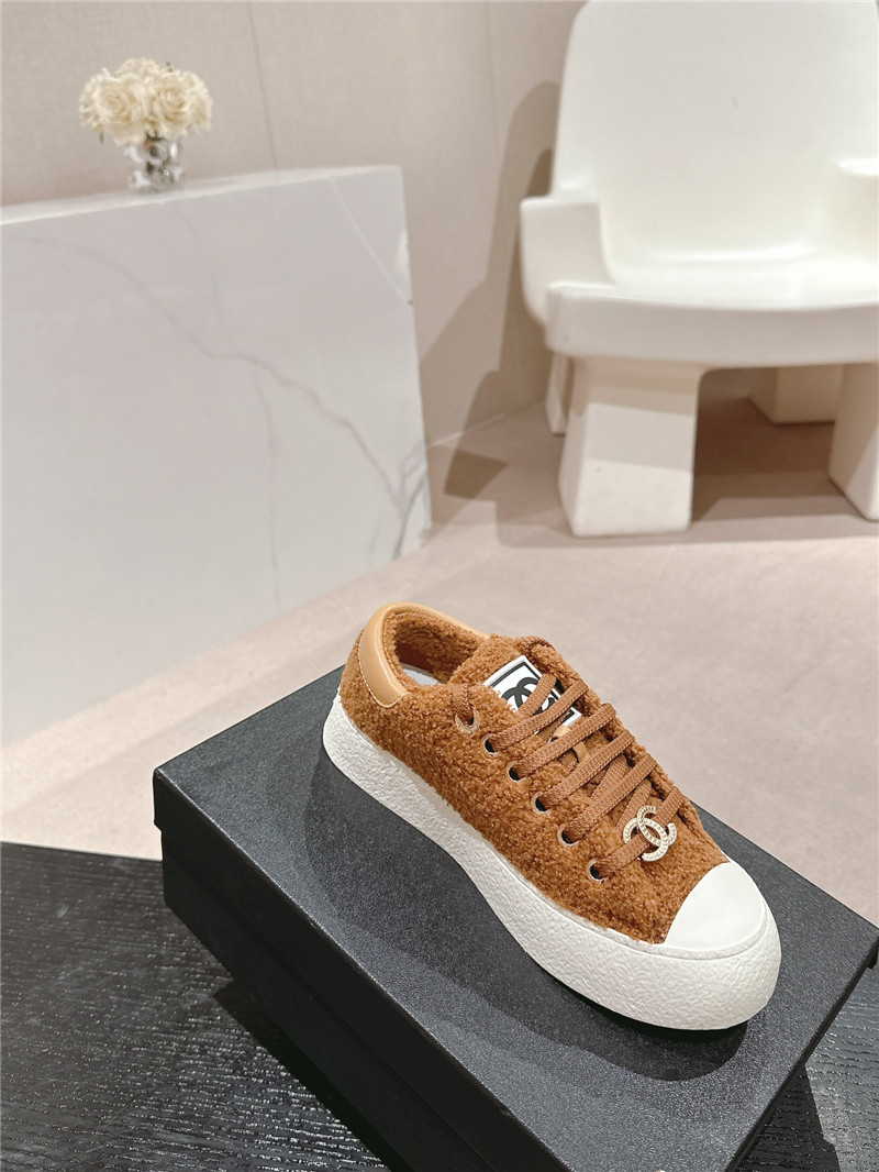 Ch**el wool low top sneakers brown