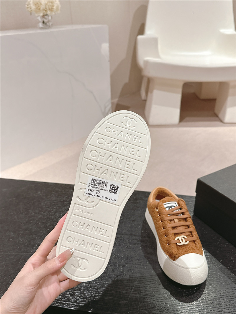 Ch**el wool low top sneakers brown