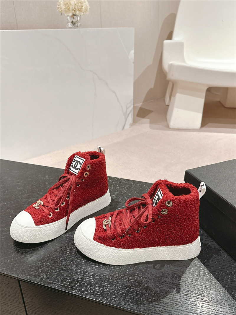 Ch**el high top sneakers red