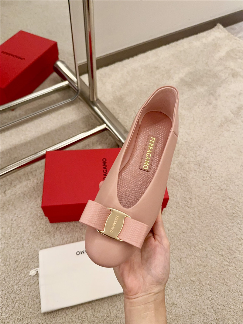 Ferragamo Vara Bow Ballet Flat Pink
