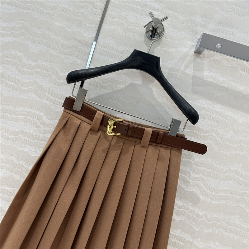 M1um1u midi length pleated skirt