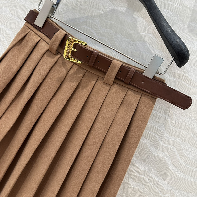 M1um1u midi length pleated skirt