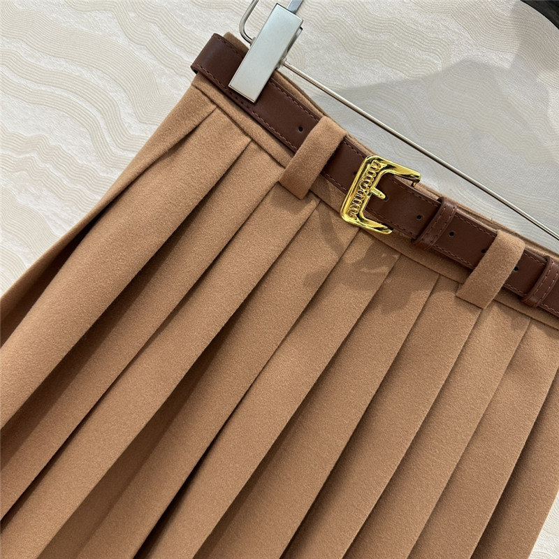 M1um1u midi length pleated skirt