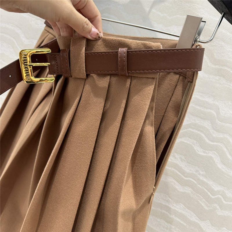 M1um1u midi length pleated skirt