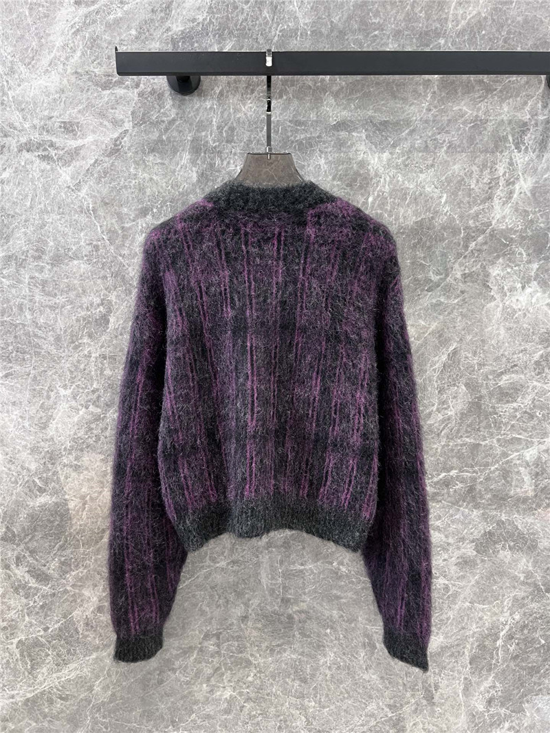 A1exa*der wang plaid mohair cardigan purple