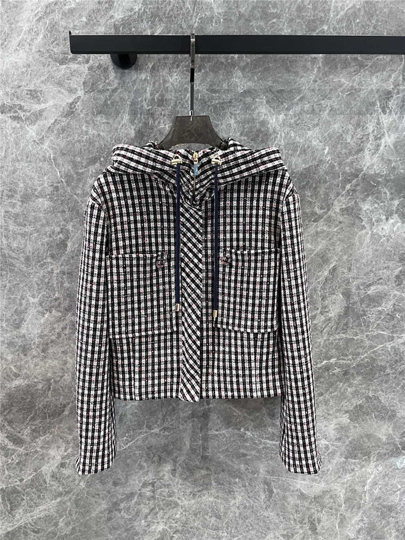 Ch**el drawstring hooded jacket