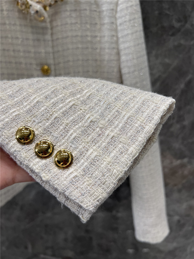 M1um1u coarse floral jacket + skirt set