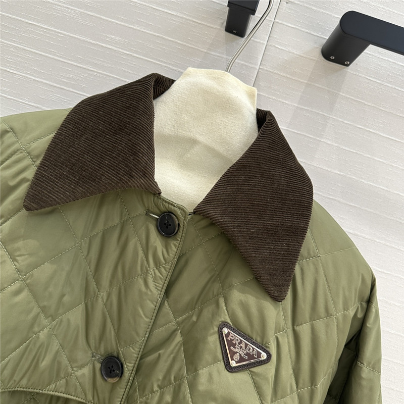 pra*a D1am0nd quilted trench coat