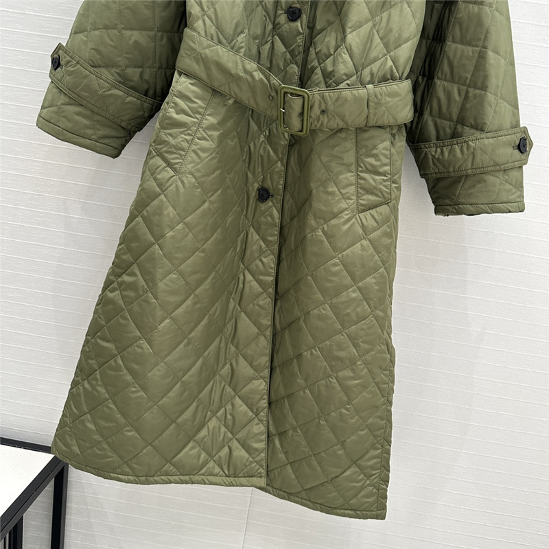 pra*a D1am0nd quilted trench coat