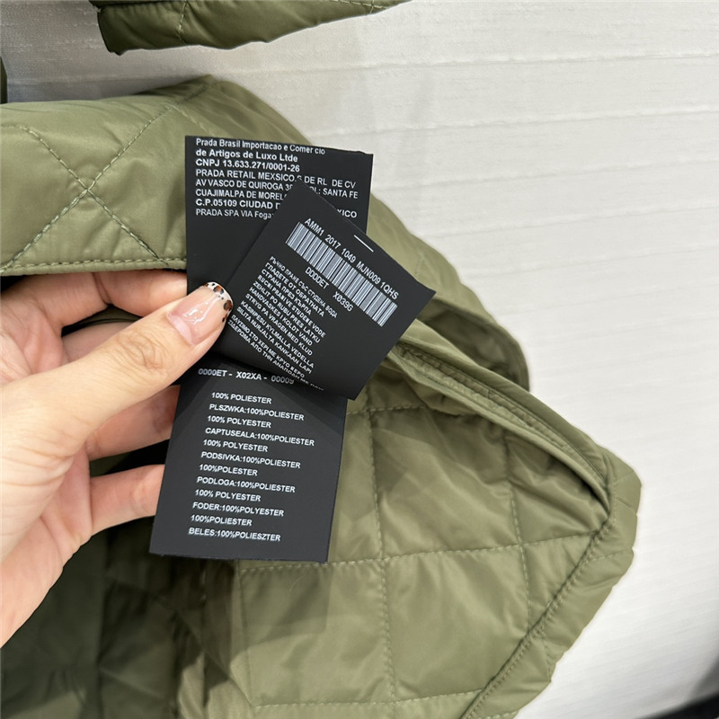 pra*a D1am0nd quilted trench coat