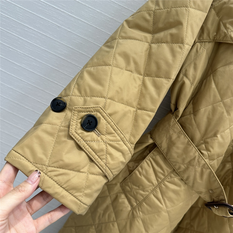 pra*a D1am0nd quilted trench coat