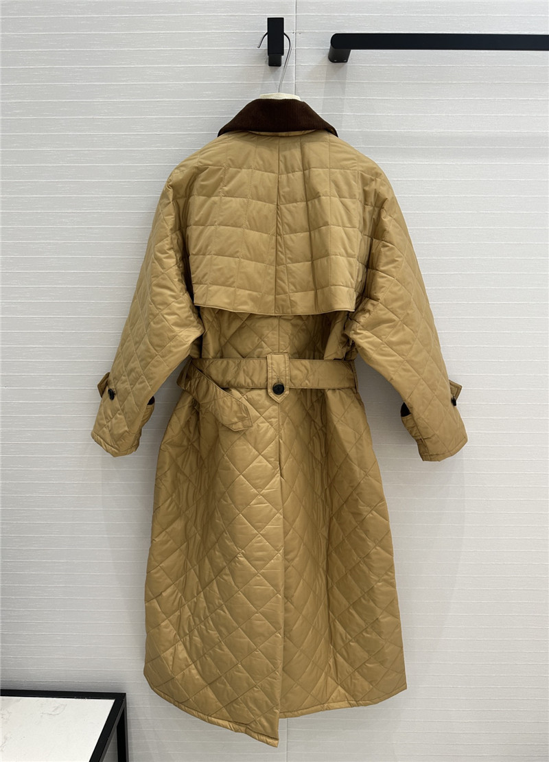 pra*a D1am0nd quilted trench coat
