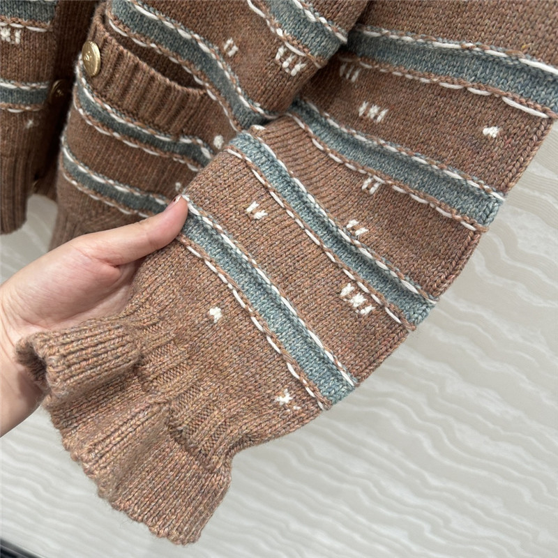 Ch**el striped cashmere coat