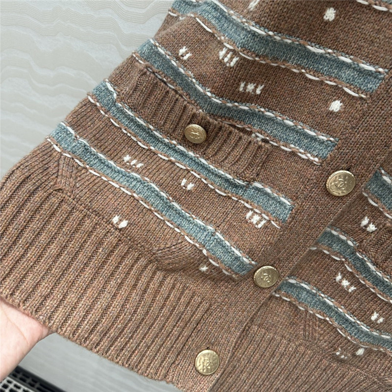 Ch**el striped cashmere knitted vest