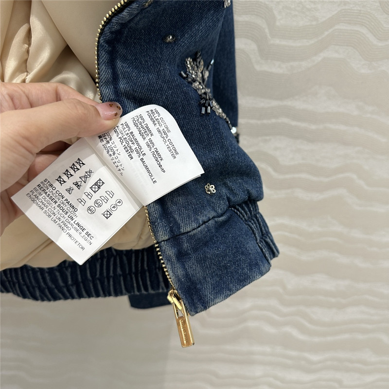 M1um1u cotton hooded jacket