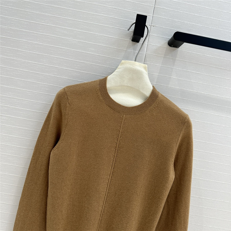 Sa1nt Lau*nt brown cashmere turtleneck sweater
