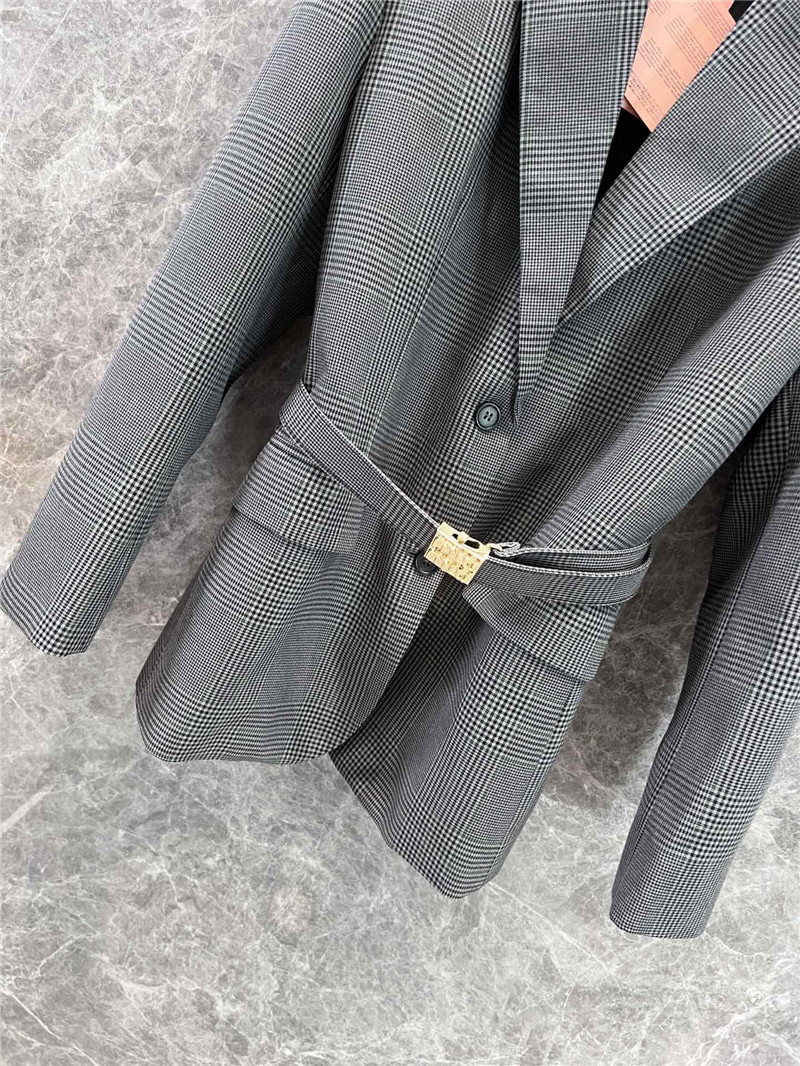 M1um1u belted suit jacket