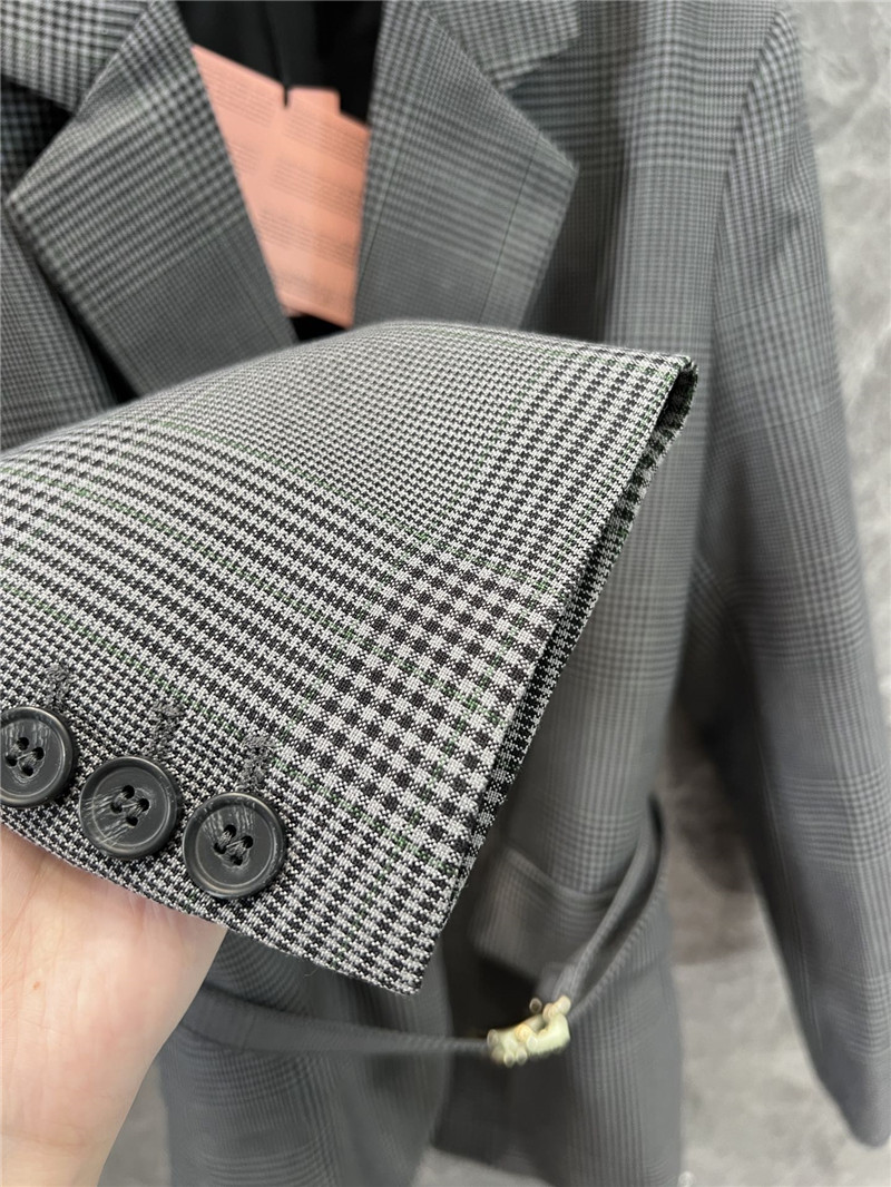 M1um1u belted suit jacket