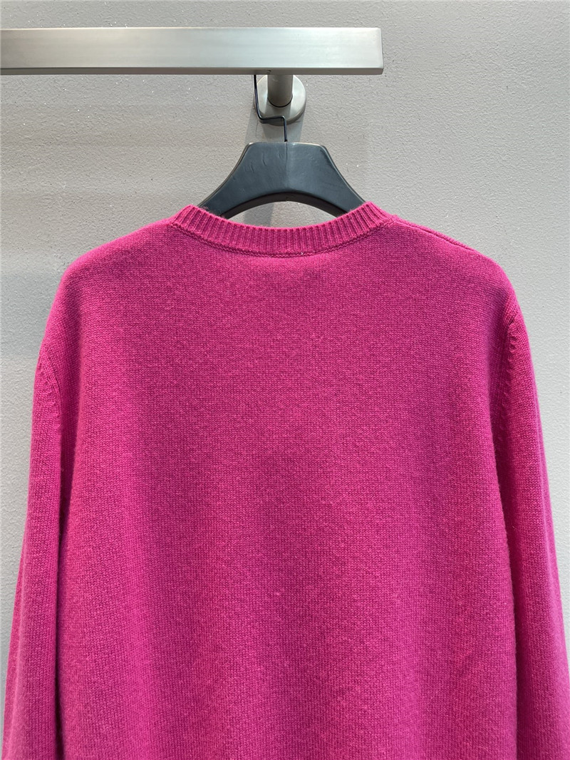 Ch**el sequin embroidered wool sweater in pink