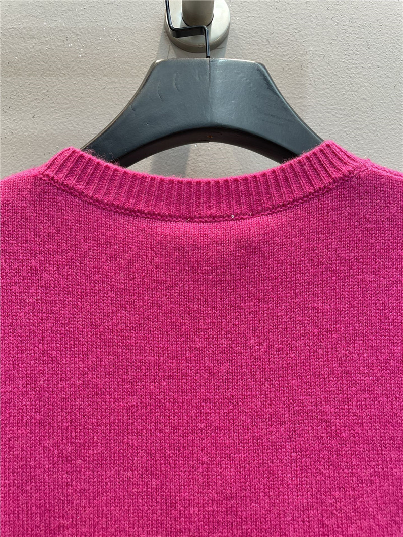 Ch**el sequin embroidered wool sweater in pink