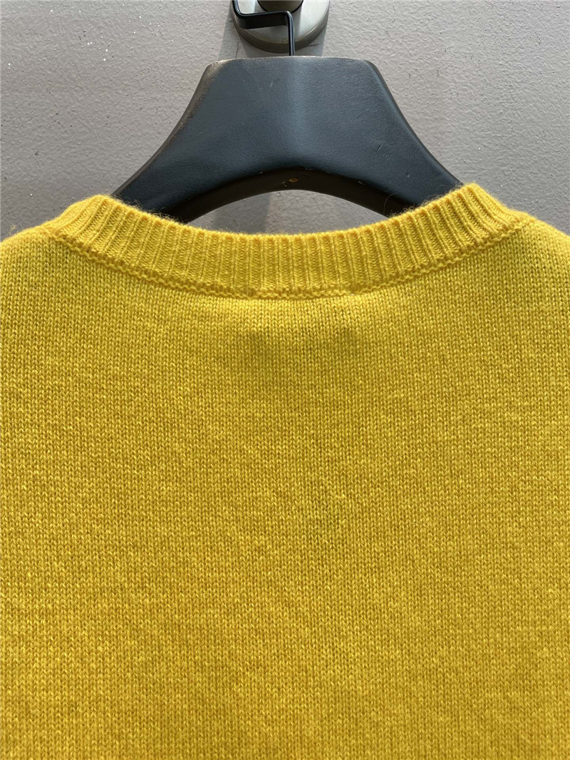 Ch**el sequin embroidered wool sweater in yellow