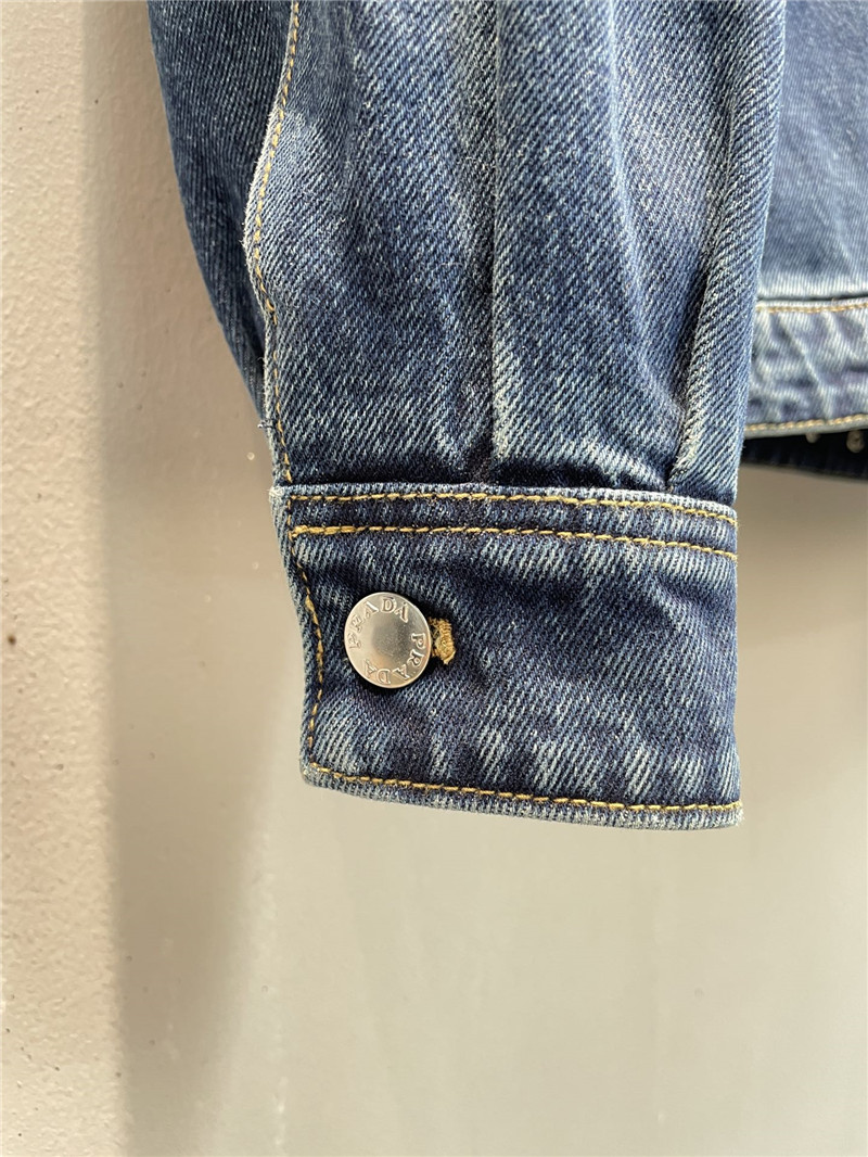 Pra*a teddy denim jacket