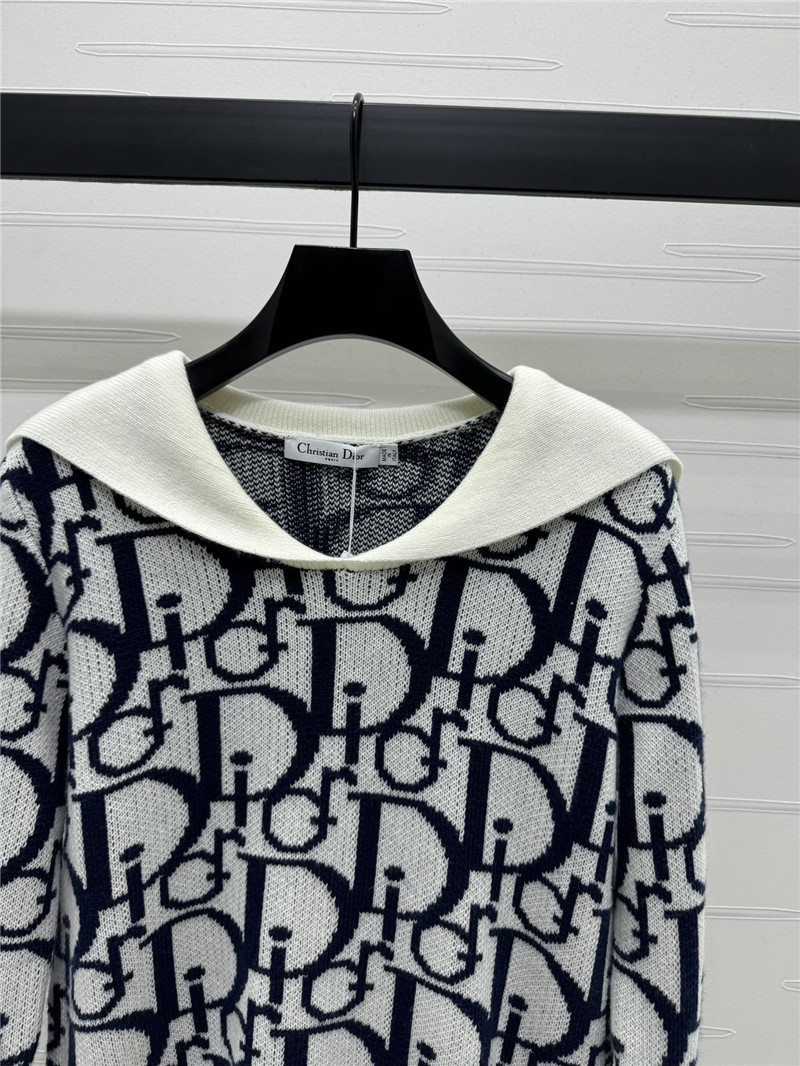 D10r sailor collar oblique sweater