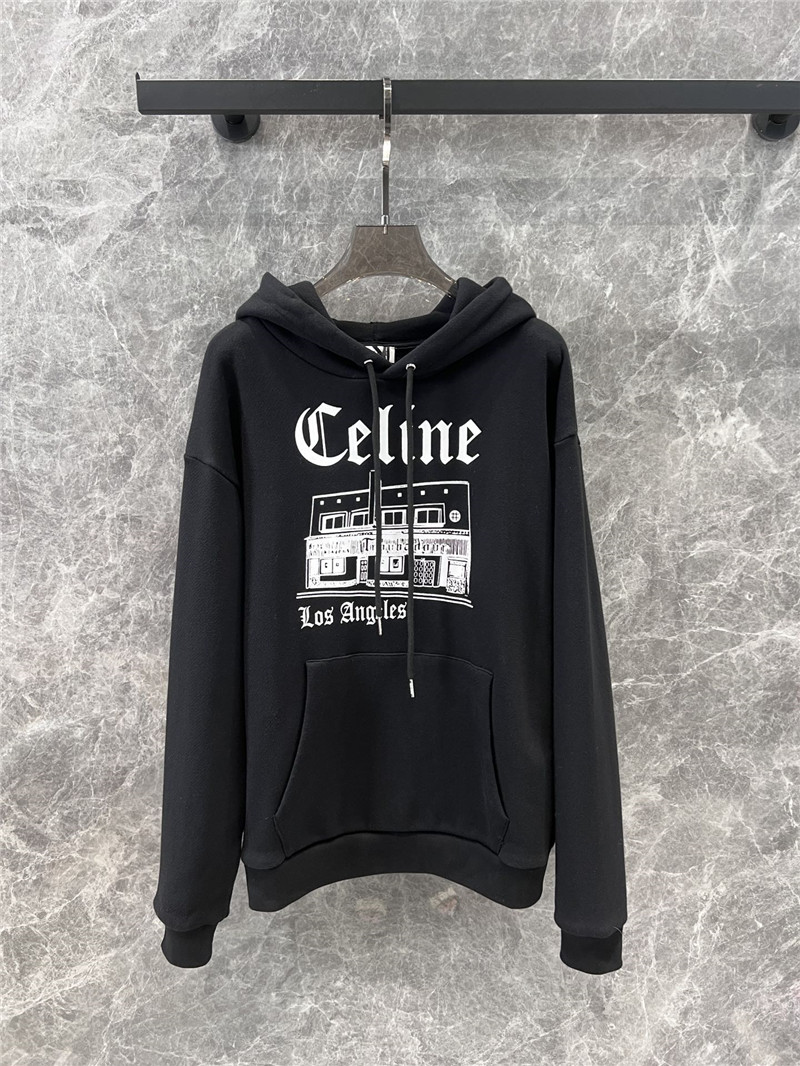 Ce1i*e printed cotton hoodie black