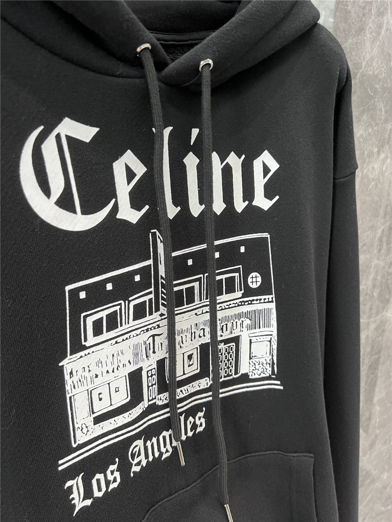 Ce1i*e printed cotton hoodie black