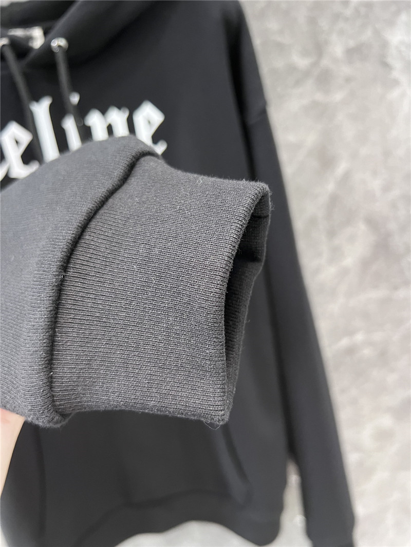 Ce1i*e printed cotton hoodie black