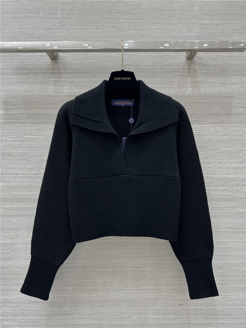 l0vis Vvtt0n half-zip lapel wool sweater