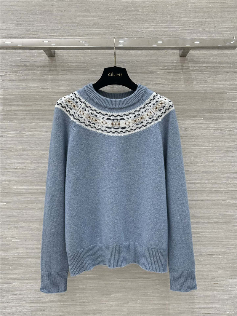 Ce1i*e triomphe fair isle wool sweater blue