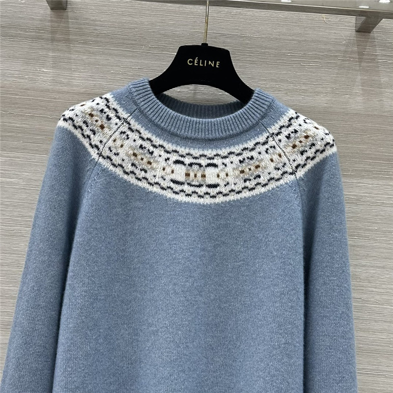 Ce1i*e triomphe fair isle wool sweater blue