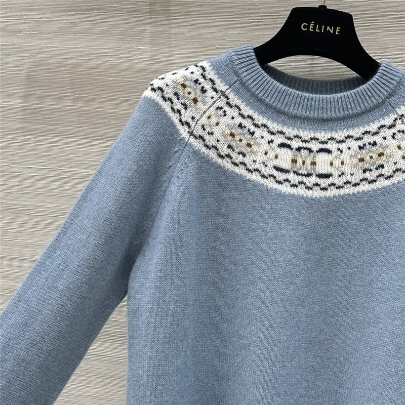 Ce1i*e triomphe fair isle wool sweater blue