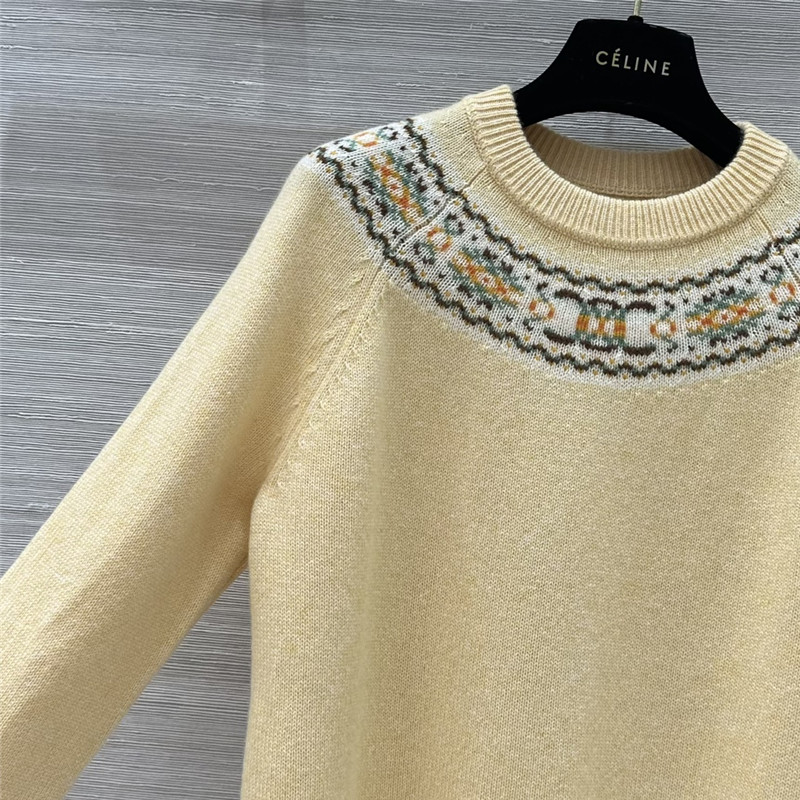 Ce1i*e triomphe fair isle wool sweater yellow