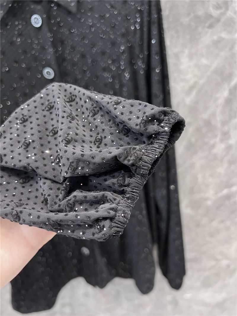 Ch**el lapel long sleeve shirt