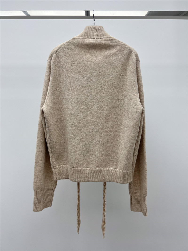 F**di logo ribbon wool sweater beige