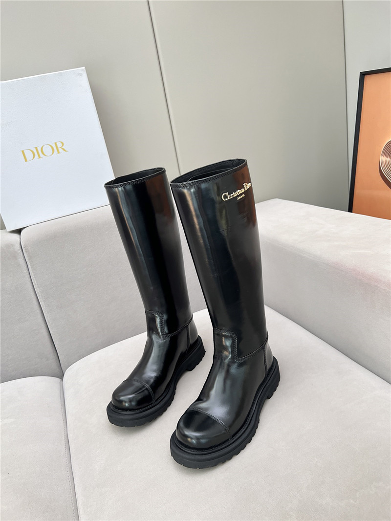 D10r d-scots patent leather high boots