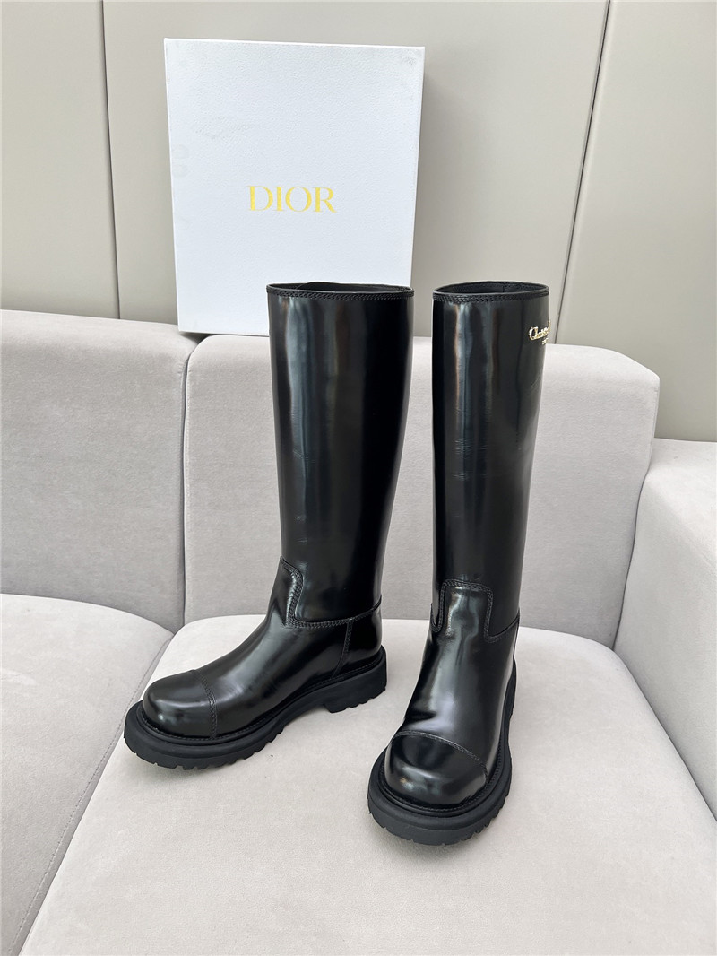 D10r d-scots patent leather high boots