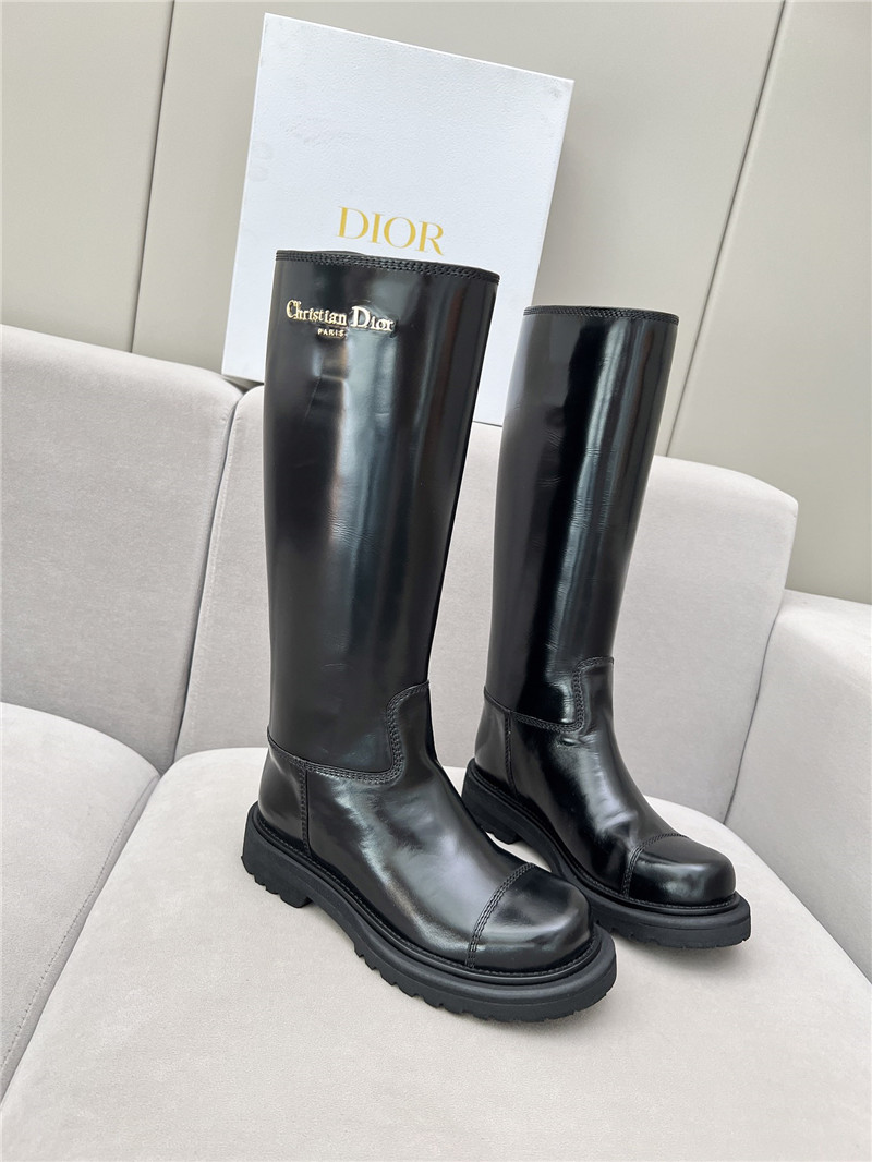 D10r d-scots patent leather high boots