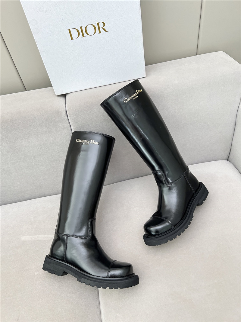 D10r d-scots patent leather high boots